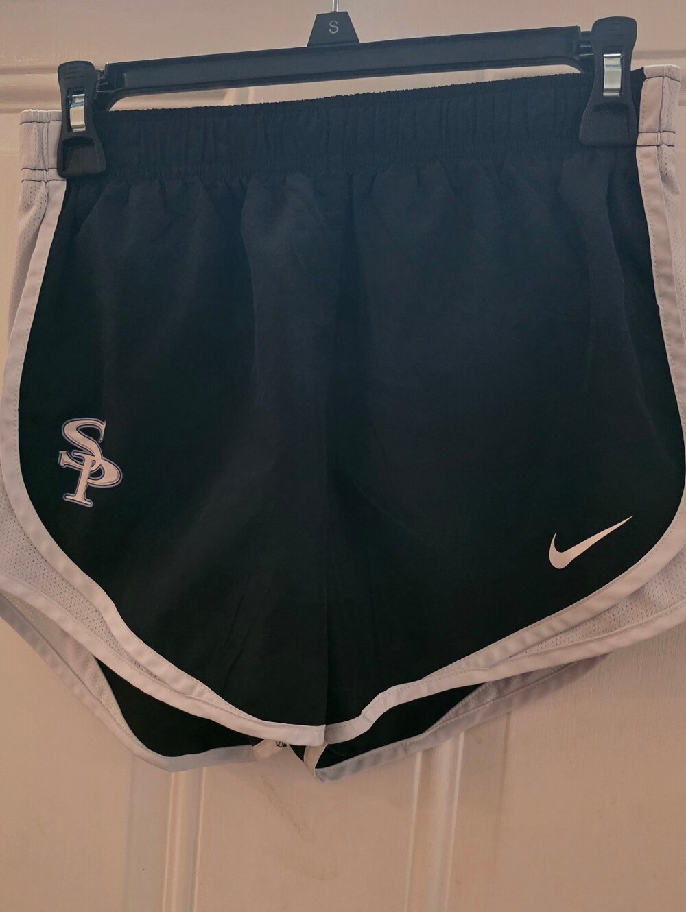 Nike Women’s Black Athletic Running Shorts with White Trim